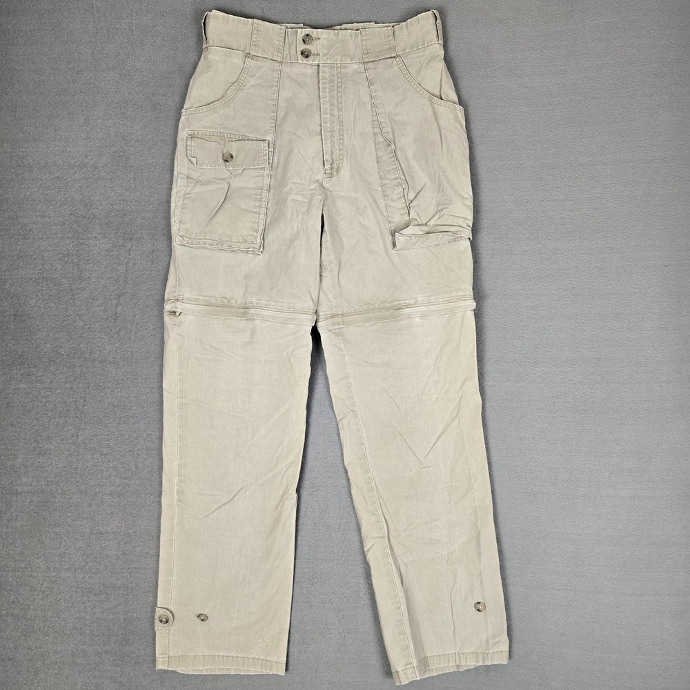VTG 90s Banana Republic Pants Mens 32x30 Convertible Cargo Hiking Safari Kahki